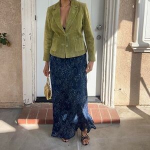 Vintage green suede (leather) jacket